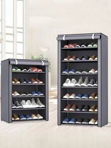 简易鞋架、便携式鞋架、家用鞋子收纳架、带防尘罩的鞋架、多层节省空间的鞋架、宿舍窄鞋架、储物架、鞋架、窄储物架，适用于客厅走廊、客厅、返校、返校用品。