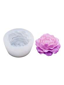 1pc Clear Liquid Silicone Material Mold - Tiger Head, Jasmine, Tulip, Honeysuckle, Peony Flower Candle And Soap Making, DIY Handcraft, Car Fragrance Decor
