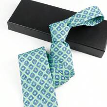 1 pieza Corbata clásica de moda a cuadros para hombre, adecuada para bodas, fiestas y regalos