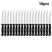 4/6/12 Pieces 8.7 Inches Stainless Steel Steak Knives With Plastic Handle,Durable Steak Knife,Barbecue Steak Knives Set,Dishwasher Friendly Cutlery Dinner Knife