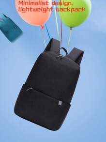 1 pièce Sac à dos décontracté et léger, à la mode, design simple et léger à grande capacité, fermeture éclair, convient pour le trajet quotidien, les voyages et plus