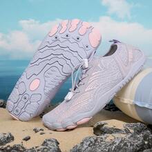 1 Pair Women's Amphibious Hiking Shoes, Swimming Shoes, Beach Shoes, Outdoor Barefoot Water Shoes, Non-Slip Soft Bottom, Lightweight, Quick Drying, Suitable For Snorkeling, Wading, Fishing, Boating, Indoor Fitness, Yoga, Jumping Rope, Quiet Household Shoes - Purple - View 1