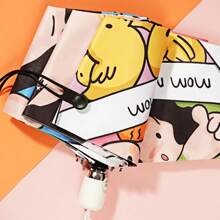 Vinyl Coated UV Umbrella, One-Touch Switch Automatic Umbrella, Student Parasol, 3-Fold Automatic, Cute Cat Mini Parasol, Capsule Parasol, Pocket Umbrella, UV Protection, Women, School, Business, Office, Travel - Multicolor - View 3