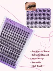 168pcs C Curl, Lash Clusters Individual Cluster Lash Extensions Volume Lashes For Self Eyelashes Faux Mink Hair Makeup Tool For DIY Eyelash Extension, Suitable For Daily Makeup Or Outings Or Application At Home - C - View 3
