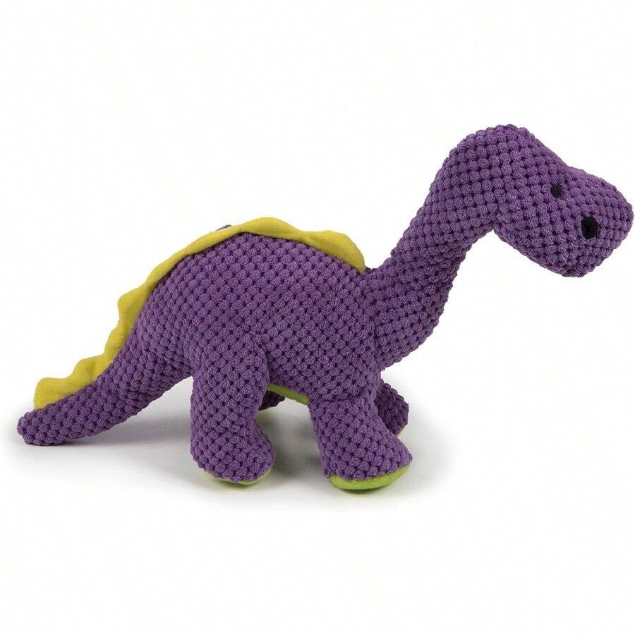 GoDog Checkers Just For Me Dinos Bruto Squeaky Plush Dog Toy, Chew Guard Technology - Purple, Mini - Dinos Bruto (Purple) - 查看 1