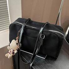 Bolso de ante de gran capacidad para mujer, bandolera retro marrón para otoño e invierno, tipo almohada, para uso diario, para mujer, de gran formato, 2025 - Marrón - Ver 5