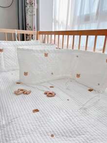 1pc Baby Crib Bumper Soft Plush Guard Rail, Padded Protective Cover For Newborn, Animal Pattern, 60cm/120cm/200cm Length - Star Bear - View 12