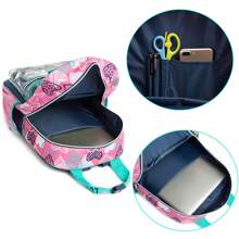 3 件套女童背包儿童学校背包带午餐袋适合小学学龄前学生可爱旅行背包 3 合 1 书包套装适合女孩返校