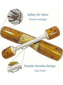 2 piezas/4 piezas Aros de natación con textura de madera para fiesta de piscina, flotadores gruesos para canoa/bote de adultos, artículos esenciales de playa, accesorios de playa