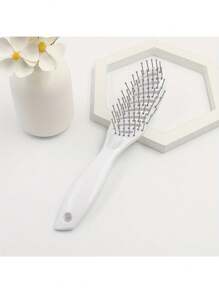 1 件装镂空发梳头皮按摩发刷顺发造型工具，适合所有发质，返校、旅行度假必备，女士发饰