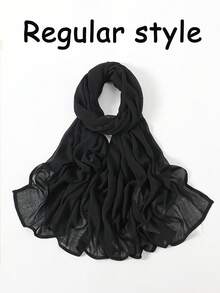 1条女士宽檐真丝围巾，时尚透气长围巾，防晒头巾，舒适百搭，适合日常佩戴、海滩度假等场合 - 寬邊頭巾 - 查看 23