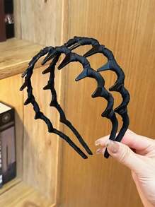 2pcs Women's High Crown Wave Headbands, Non-Slip Hair Clips For Hairstyle Accessories,Hairband,Hair Hoop ,Zig Zag Headband