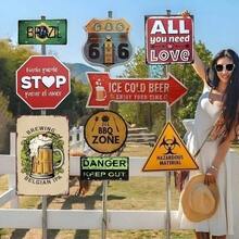 有趣的德国办公室引言金属标牌 - “你不必疯狂地在这里工作，我们会告诉你如何做” - 农舍装饰，适用于家庭和办公室，8x12 英寸，学校用品，返校 - 彩色 - 查看 3