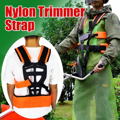 VARIEA 1 件橙色，修剪器安全带，可调节快速释放尼龙腰带，割草机肩带，花园割草机工具修剪器肩带 - 双扣设计舒适稳定