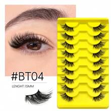 GROINNEYA Cílios postiços GROINNEYA 9 Piars Cat Eye Lashes Finos Meio Cílios Cílios de Gato Naturais Macios Cílios de Gato Ferramenta de Maquiagem Extensão de Cílios Postiços Cílios de Vison Fofos Ferramentas de Maquiagem