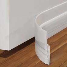 1m/Paquete Tira de sellado de puerta inferior con 3 orificios, tira de sellado autoadhesiva a prueba de polvo y a prueba de sonido contra el viento para puerta de dormitorio, decoración de habitación, decoración de pared, pegatinas de pared