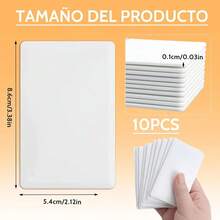 10 tarjetas tipo etiqueta UHF para lector de 915 MHz + soporte para tarjetas de control de acceso - Blanco - Ver 2