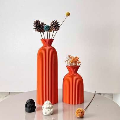 Wavy Texture Art Vase, Bohemian Style Flower Vase, Dried Flower Vase, Suitable For Indoor Decorative Vase, Entryway Decorative Vase, Office Decorative Vase Home Decor Room Decor Glass Vase