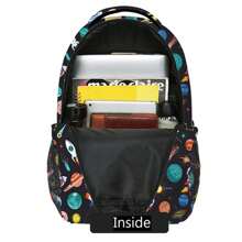2 PIEZAS Mochila de vuelta al colegio para niños y niñas, con impresión creativa, ideal para estudiantes de primaria, secundaria y preparatoria, mochila escolar de gran capacidad de 16 pulgadas con lonchera
