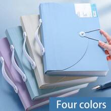 1pc Back To School Large Capacity 13-Slot Portable Accordion File Folder, A4 Multi-Layer Document Organizer Bag - Study Supplies