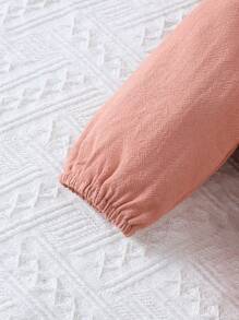 Babygirl Long Sleeve Floral Embroidered Casual Home Dress, Suitable For Autumn/Winter