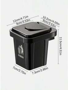 1 Pc Trash Bin Ashtray, A Creative Combination Of Trash Can And Ashtray, Wall Mounted Personalized Non-Perforated Bathroom Cover Smoking Device Suitable For Bathroom, Home, Daily And Festival Use.