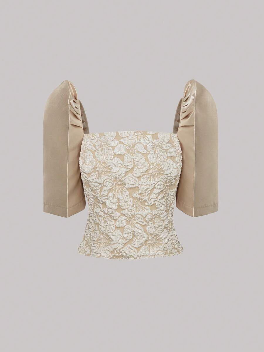 Women Modern Elegant Short Sleeve Casual Blouse Filipiniana Attire