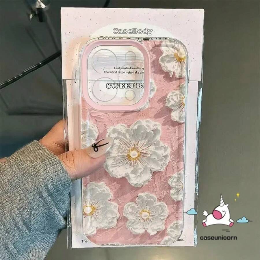 Transparent TPU Material Case Cover Beautiful Flower Pattern For IPhone XR 11 12 13 14 15 16 Pro MAX 14 15 16 Plus Redmi A2 A3 10C 12C 13C Poco X3 X5 X6 Note 8 9 10 11 12 A04 A05 A15 A23 A32 A34 A35 A50 A52 A55 A72 Moto G04 G7 G15 G22 G32 G35 G52 G53 G60 G84