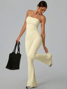 NcmRyu 1件装女士时尚速干跑步健身户外运动连体衣 白色 夏季 - 白色 - 查看 11