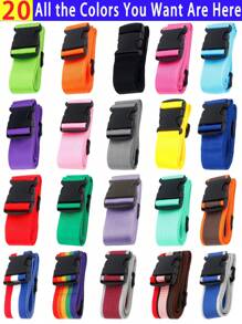 1/2/4Pcs Travel Straps For Luggage, Suitcase Belts, Luggage Belt, 2cm Wide Adjustable Luggage Strap, Luggage Belts, Practical Luggage Binding Strap, Anti-Explosion Binding Strap For Outing , Luggage Packing Strap , Travel Bag Holder Strap, Suitable For Suitcase,Traveling, Flight Business Trip, Holiday For Suitcase Backpack