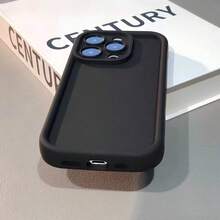1个阶梯边框磨砂质感防摔手机壳，适用于 16/16pm，兼容Infinix Smart 7、Spark Go 2024、Infinix Hot 40/40PRO/SPARK 20 PRO、Salaxy S25 Ultra，国际版，非国内版 - 黑色 - 查看 1