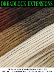 18 Inch / 24 Inch Dreadlock Extensions 0.6 Cm Width 20 Strands-Natural Black, Soft Hippie SE Dreads Synthetic Loc Extensions For Women And Men - Multicolor - View 10