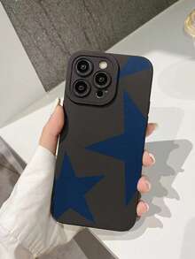 1个带穿孔边缘星形图案的加厚防震保护手机壳，兼容 16/11/16 Pro/16 Plus/16 Pro Max/16 e/15 Pro Max/13/14/12/XS/XR/7G/8P、Galaxy S25/S25 Plus/S25 Ultra/A16/A36/A26/A56/A50/A12/A32/A52/A72/A51/A21 S/A13/A14/S24/S24 Plus/S24 Ultra、S22/A52/A53/A54/A55/S23、11/12 Pro/12/12 X/13 Pro/14 Pro/15 Pro、10/9/Note9/12c/Note11 Pro/Note8 Pro - 彩色 - 查看 2