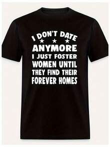 1pc Camiseta de Moda Casual de Algodón con Gráfico de Humor "No Salgo Más" Unisex Estilo Callejero Camiseta con Patrón Divertido como Regalo de Festival y Cumpleaños para Miembro de la Familia, Camiseta de Algodón Puro Transpirable y Fresca de 180g para Hombres Moda para Actividades al Aire Libre - Negro - Ver 3