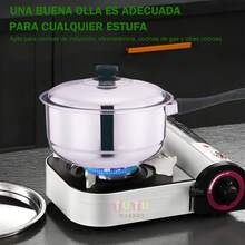 Juego de ollas de acero inoxidable de 3 piezas, olla sopera de un solo mango de 18-22 cm, olla sopera con tapa, juego de ollas, olla sopera, juego de ollas de 3 piezas, juego de ollas de acero inoxidable de 3 piezas, juego de ollas de acero inoxidable, juego de cocina con asas, utensilios de cocina, herramientas para el hogar, utensilios de cocina, tapa de acero inoxidable, mango cómodo, resistente y duradero, fácil de limpiar, simple de usar, buena calidad y bajo precio, adecuado para estufas de gas y cocinas de inducción (plata)