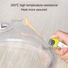 NetHong Home Kitchen Tools Anti-Splatter Lid Microwave Plate Cover Microwave Food Cover - Transparent - View 9