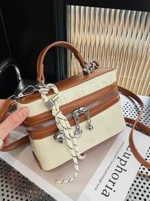 Bolso cruzado casual de gran capacidad, versátil, minimalista y retro de alta calidad, apto para niñas, con correa de hombro ajustable, artículo de moda muy vendido, ideal para salir y viajar