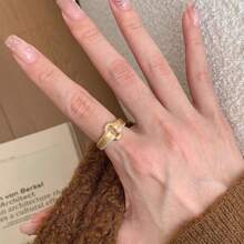 1pc Fashionable Vintage Golden Wheat Shaped Ring, Suitable For Daily Wear, Good Gift For Girlfriend, Mother