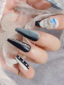 Beautizon Nailartlab A Box Of Nail Chain Decorations, Nail Accessories, Gold Silver 3D Metal Nail Art Chain Punk Style Shiny Design Nail Chain Accessories, For Women's DIY Nail Decoration Products Nails - Multicolor - View 4