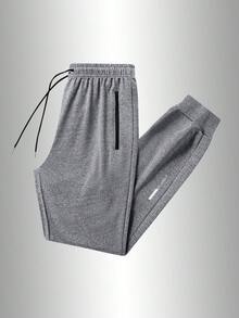 Quần dài nam kiểu dáng thường ngày, phù hợp cho mùa xuân, hè, thu và đông, có túi và khóa kéo, thích hợp cho các hoạt động hàng ngày, thể thao, chạy bộ, leo núi, du lịch và mặc thường ngày. - Xám - Xem 3