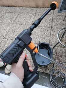 1pc Wireless High Pressure Washer, Portable Electric Cleaning Machine, Handheld High Pressure Car Wash Gun With Foam Sprayer, Equipped With 6.0Ah Rechargeable Battery & 5m Hose, Pressure 1.2MPa, Suitable For Car, Floor, Yard Cleaning And Watering. - Multicolor - View 12