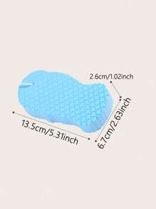 1 pieza-Esponja de fregado con rejilla tridimensional azul, un accesorio de ducha portátil suave y duradero que es fácil de secar al aire