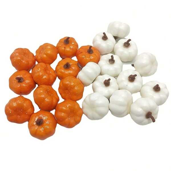 12 peças/Conjunto Decoração de Halloween Modelo de Abóbora Exibição da Temporada de Outono Dia de Ação de Graças Adereços de Fotografia Suprimentos para Festa em Casa