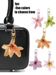 Móc khóa hình hoa loa kèn nhiều màu, Quà tặng Kawaii cho người yêu, Phong cách Bohemian Retro, Vật dụng thiết yếu cho thời trang, Đặc điểm, Thời trang và tinh tế, Phụ kiện thẩm mỹ cho ba lô, ví, điện thoại, túi quà và sử dụng hàng ngày ở trường, Móc khóa điện thoại - Nhiều màu - Xem 2