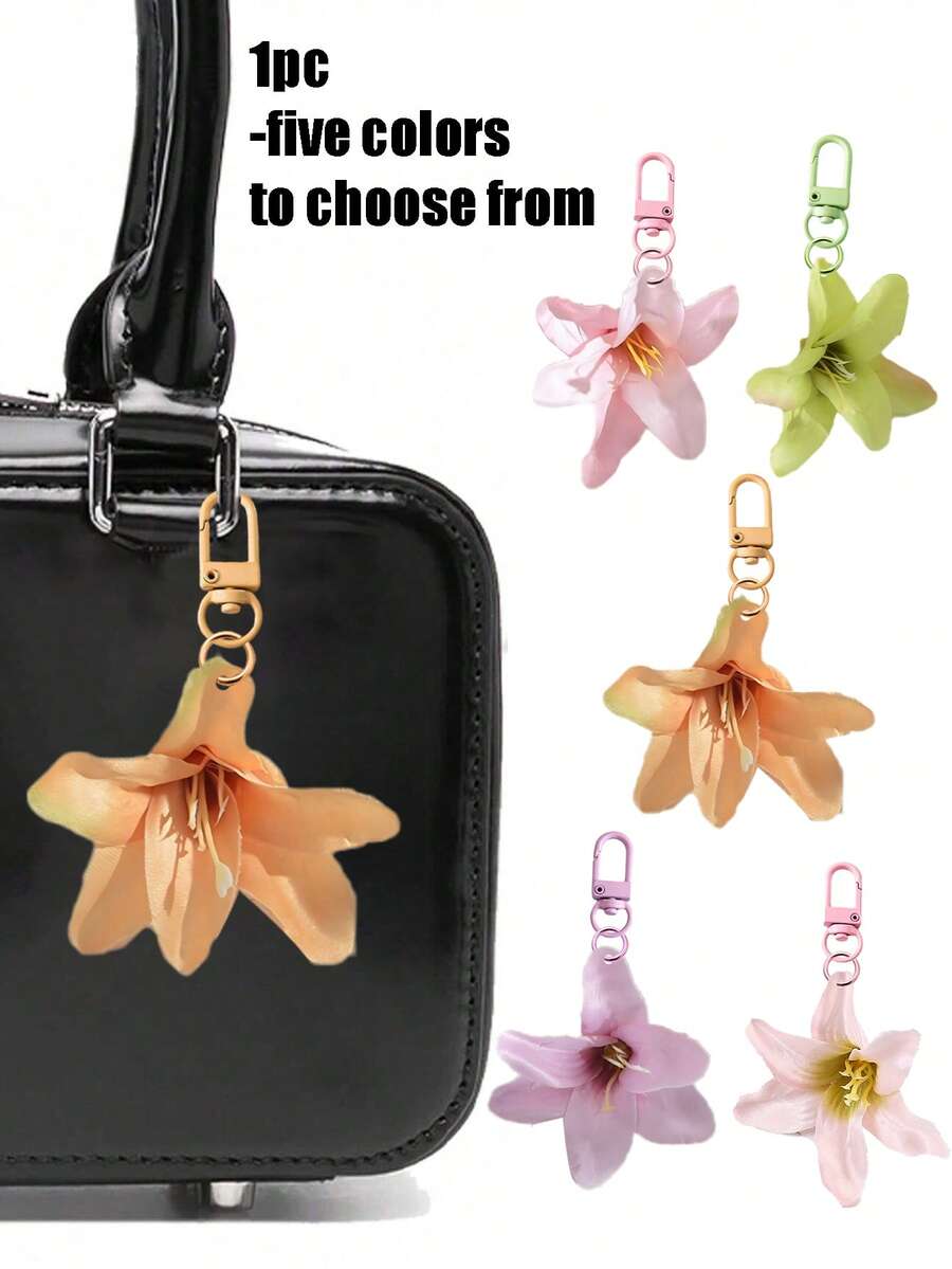 Móc khóa hình hoa loa kèn nhiều màu, Quà tặng Kawaii cho người yêu, Phong cách Bohemian Retro, Vật dụng thiết yếu cho thời trang, Đặc điểm, Thời trang và tinh tế, Phụ kiện thẩm mỹ cho ba lô, ví, điện thoại, túi quà và sử dụng hàng ngày ở trường, Móc khóa điện thoại