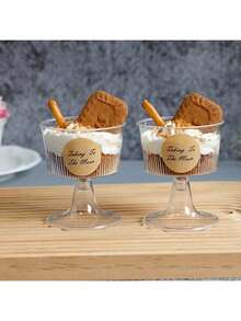 25pcs 100ml Dessert Cups (Please Confirm The Specifications And Dimensions Before Purchasing), Plastic Containers, Suitable For Espresso, Tiramisu Pudding, Cheesecake, Mousse, Reusable, Suitable For Birthday Parties And Wedding Parties,All Saints' Day Christmas Gift.(The Cup Does Not Include The Sticker.) - 多色1 - 查看 9
