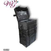 Maletín Neceser Para Maquillaje/Uñas De Lona Y Ruedas - Negro - Ver 6