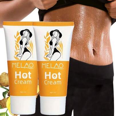 MELAO 2PCS Sweat Workout Enhancer Body Hot Cream - Makes You Sweat Harder And Faster, Body Massage Hot Lotion Improve Workout Muscle & Fitness For Men & Women