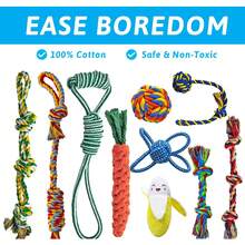 SHARLOVY Dog Chew Toys For Puppies Teething, Puppy Toys 16 Pack Dog Toys For Aggressive Chewers Puppy Chew Toys Dog Toy Bundle Small Dog Squeaky Toys Iq Treat Ball Pet Toys For Small Dogs - colorful - 查看 3