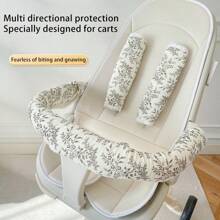 3 Stück/Set Baby Kinderwagen Griffabdeckung, Gurtpolster, abnehmbar & waschbar, 3D Waben atmungsaktives Design, universelles Kinderwagen Zubehör